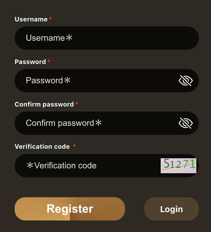 Registration form preview